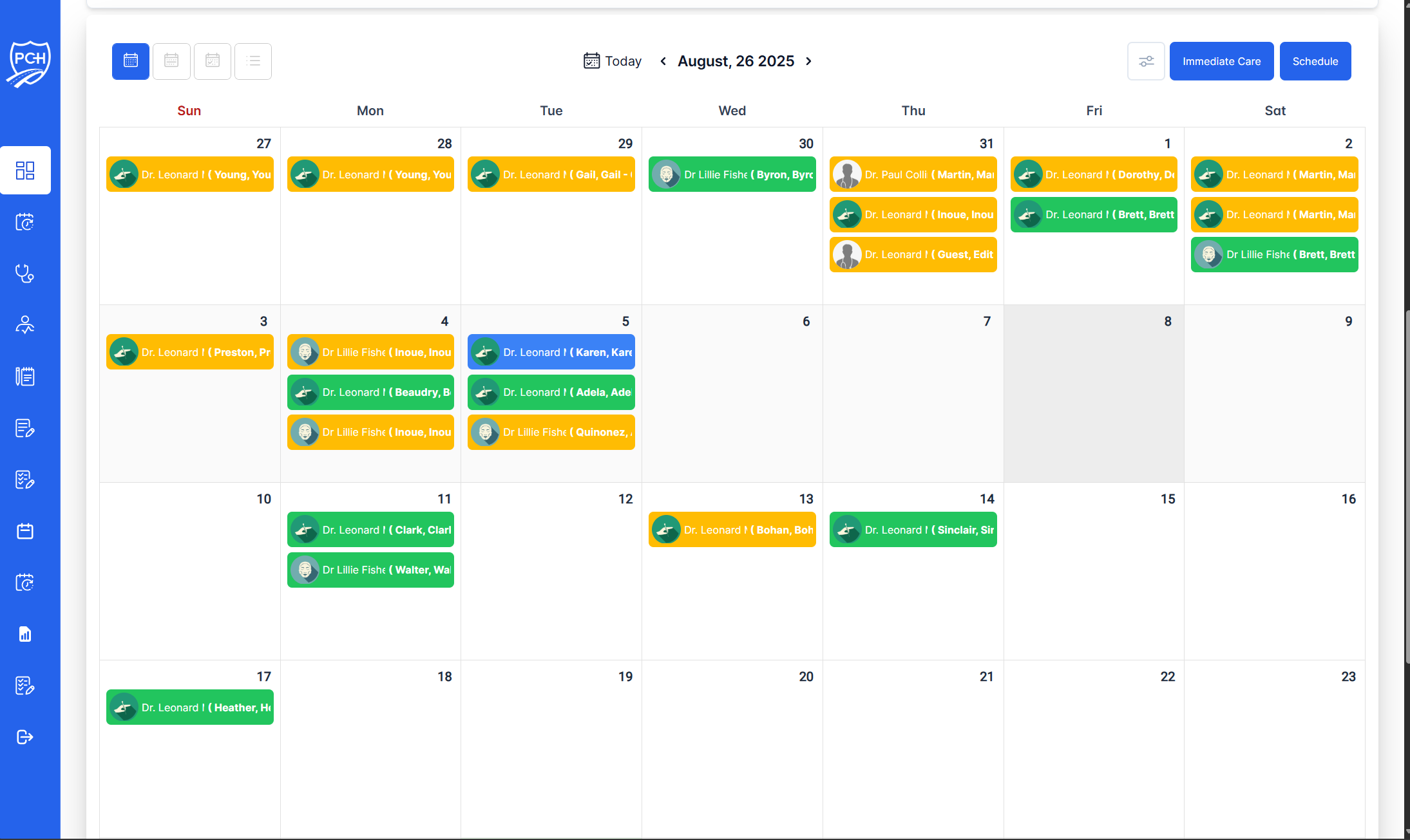 Dashboard Calendar